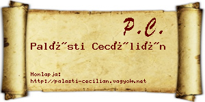 Palásti Cecílián névjegykártya